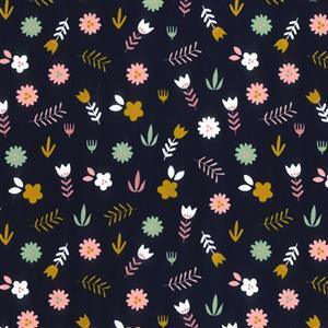 Ditsy Flowers on Navy Fabric 0.5m