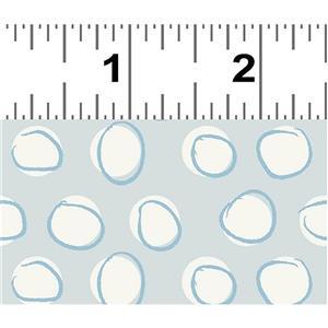 Blue Goose Grey Polka Dot Fabric 0.5m