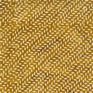 Moda Felicity Batiks Leaf Gold Fabric 0.5m