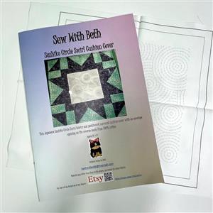 Sew with Beth Circle Sashiko Cushion Pattern and Panel