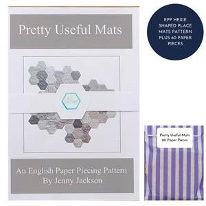 Jenny Jackson's EPP Pretty Useful Mats Pattern Plus 60 Paper Pieces 