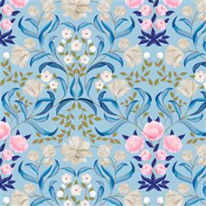 Morgan Blue Floral Fabric 0.5m