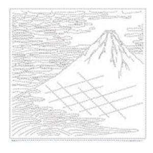 Hana-fukin Mount Fuji Ukiyoe White Fabric Pack