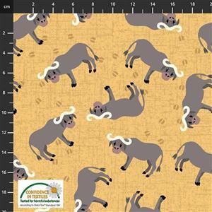 Coco's Safari Buffalo Corn Yellow Fabric 0.5m