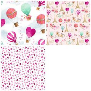 Pink Tonal Love Is In The Air Fabric Bundle (1.5m)